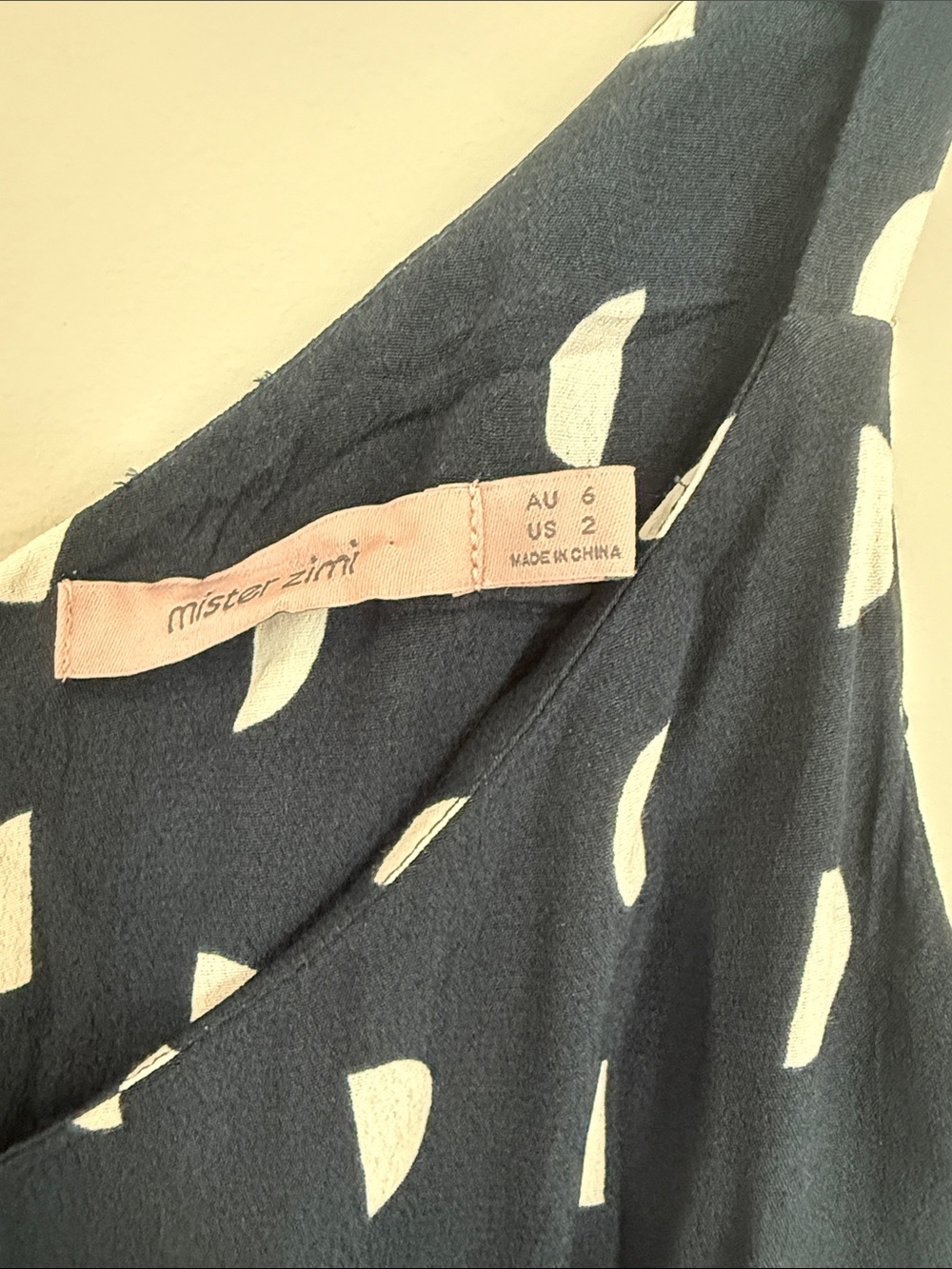 Mister Zimi Navy Jumpsuit with White Semi-Circle Print - Picture 3 of 4